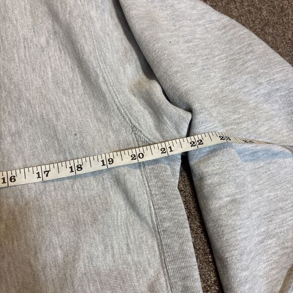 Vintage 90s Champion Reverse Weave XL Snap Front Cardigan Jacket Grey - Picture 9 of 10